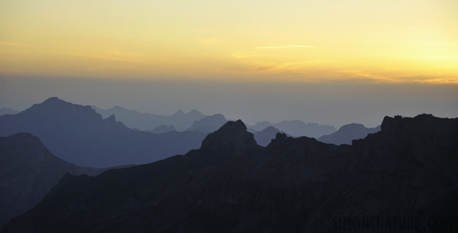 Sonnenuntergang auf 2840 m über Meer 